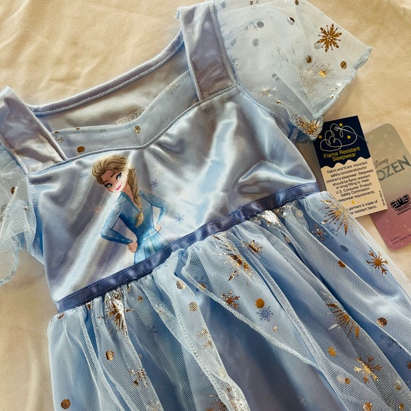 Disney Frozen Elsa Blue and Silver Costume Dress nightgown 2t - Picture 2 of 2